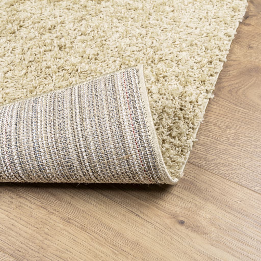 Vloerkleed Shaggy Hoogpolig Modern 60X110 Cm Goudkleurig