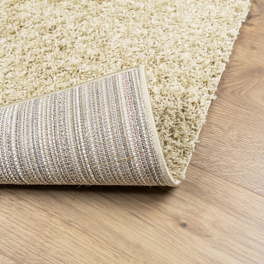 Vloerkleed Shaggy Hoogpolig Modern 60X110 Cm Goudkleurig