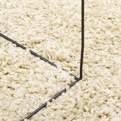 Vloerkleed Shaggy Hoogpolig Modern 60X110 Cm Goudkleurig
