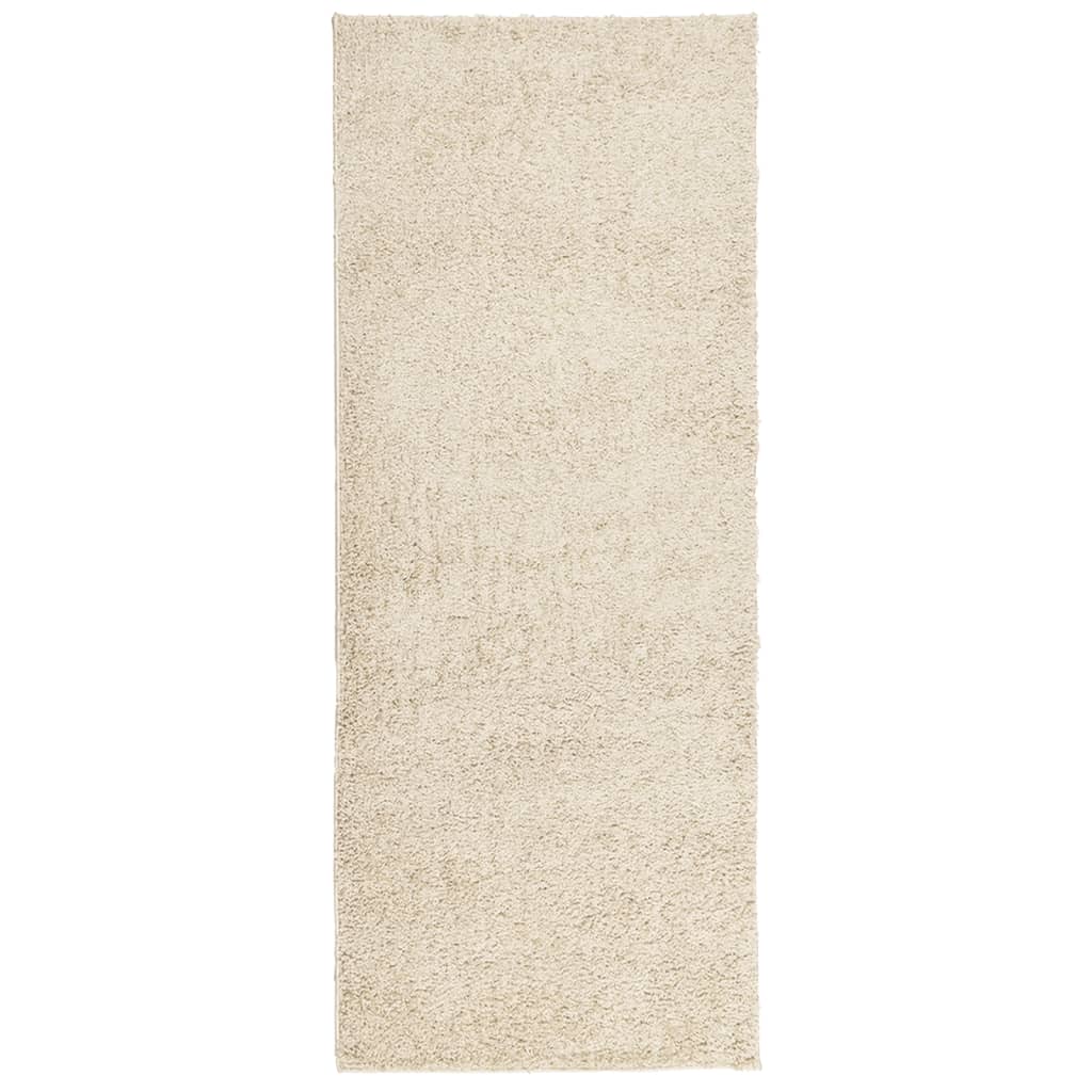 Vloerkleed Shaggy Hoogpolig Modern 80X200 Cm Goudkleurig