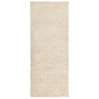 Vloerkleed Shaggy Hoogpolig Modern 80X200 Cm Goudkleurig