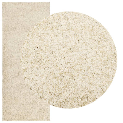 Vloerkleed Shaggy Hoogpolig Modern 80X200 Cm Goudkleurig