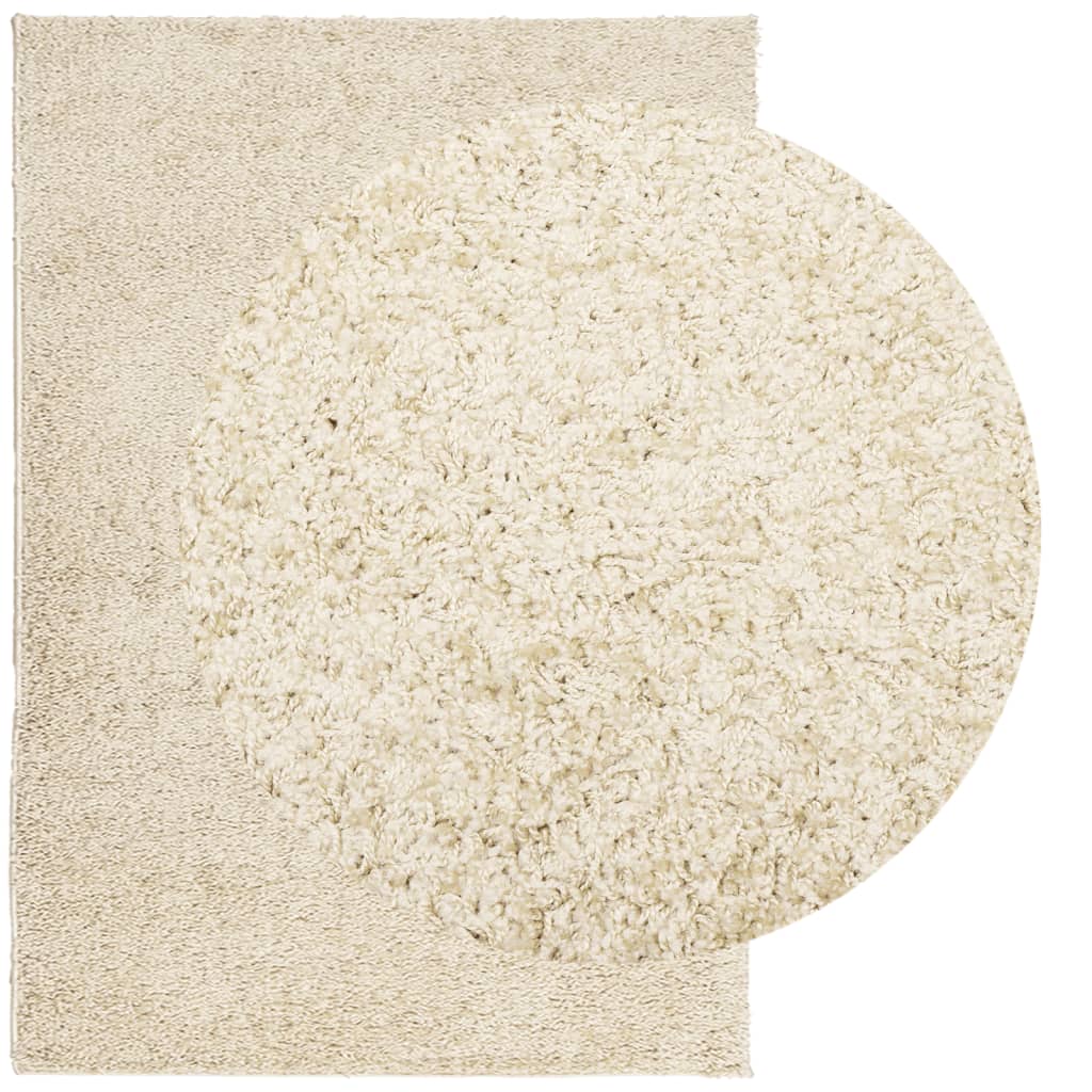 Vloerkleed Shaggy Hoogpolig Modern 120X170 Cm Goudkleurig