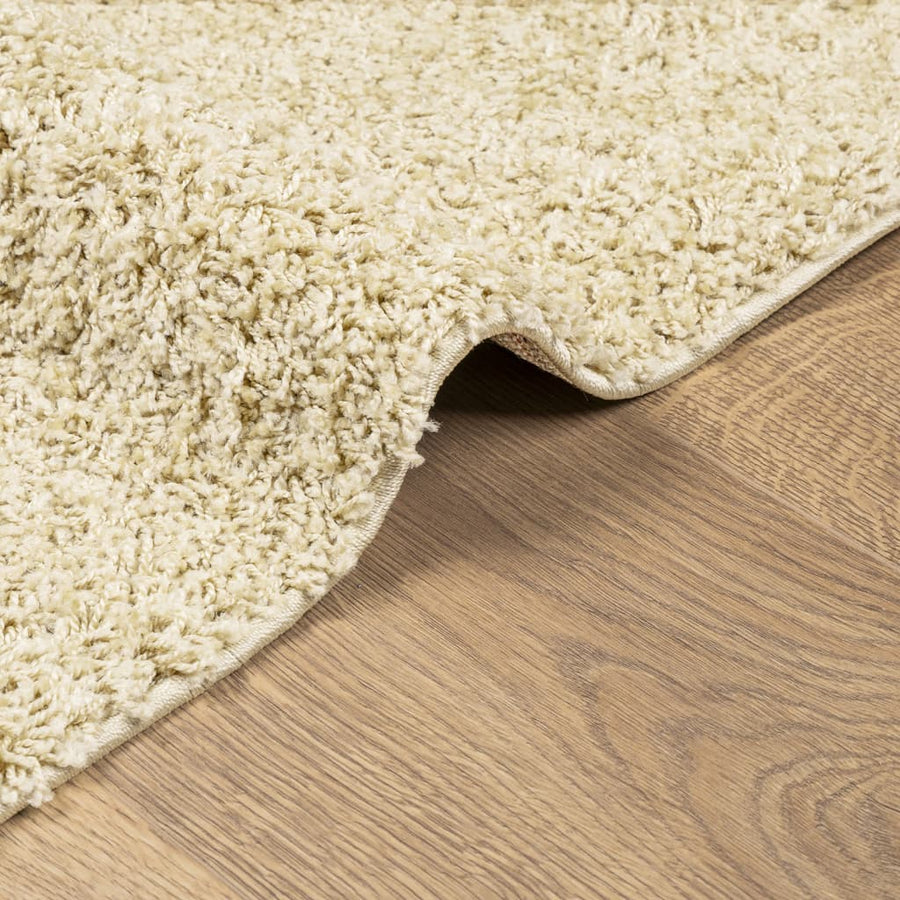 Vloerkleed Shaggy Hoogpolig Modern 160X160 Cm Goudkleurig