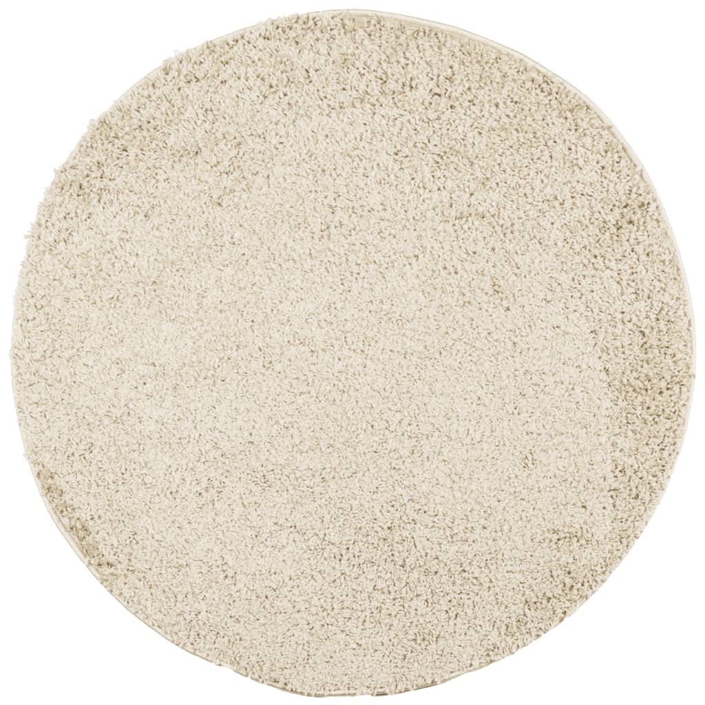 Vloerkleed Shaggy Hoogpolig Modern Ø 160 Cm Goudkleurig