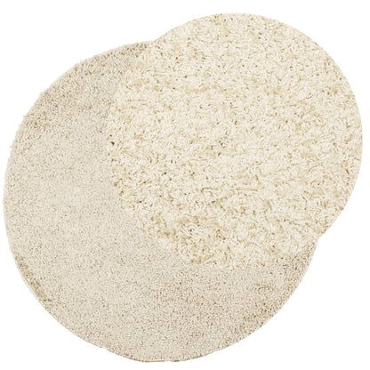 Vloerkleed Shaggy Hoogpolig Modern Ø 160 Cm Goudkleurig