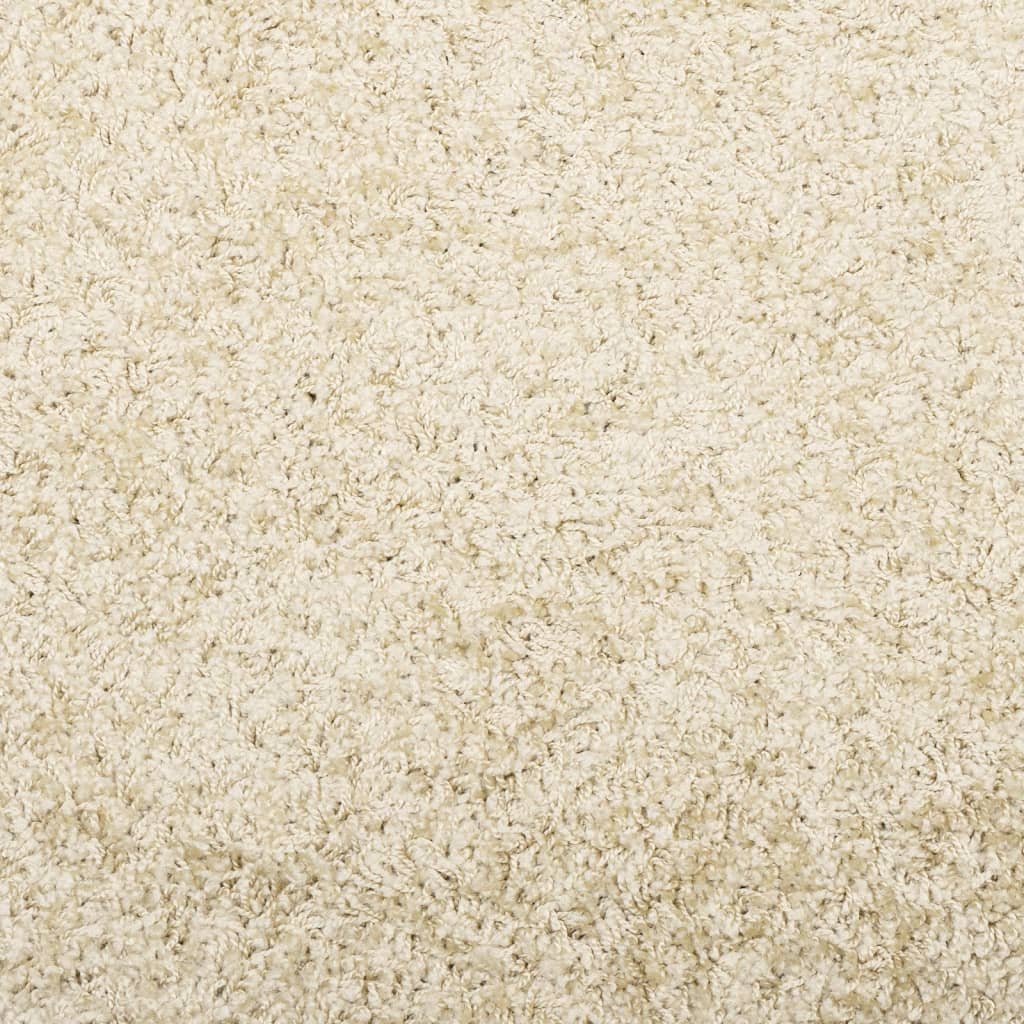 Vloerkleed Shaggy Hoogpolig Modern Ø 160 Cm Goudkleurig