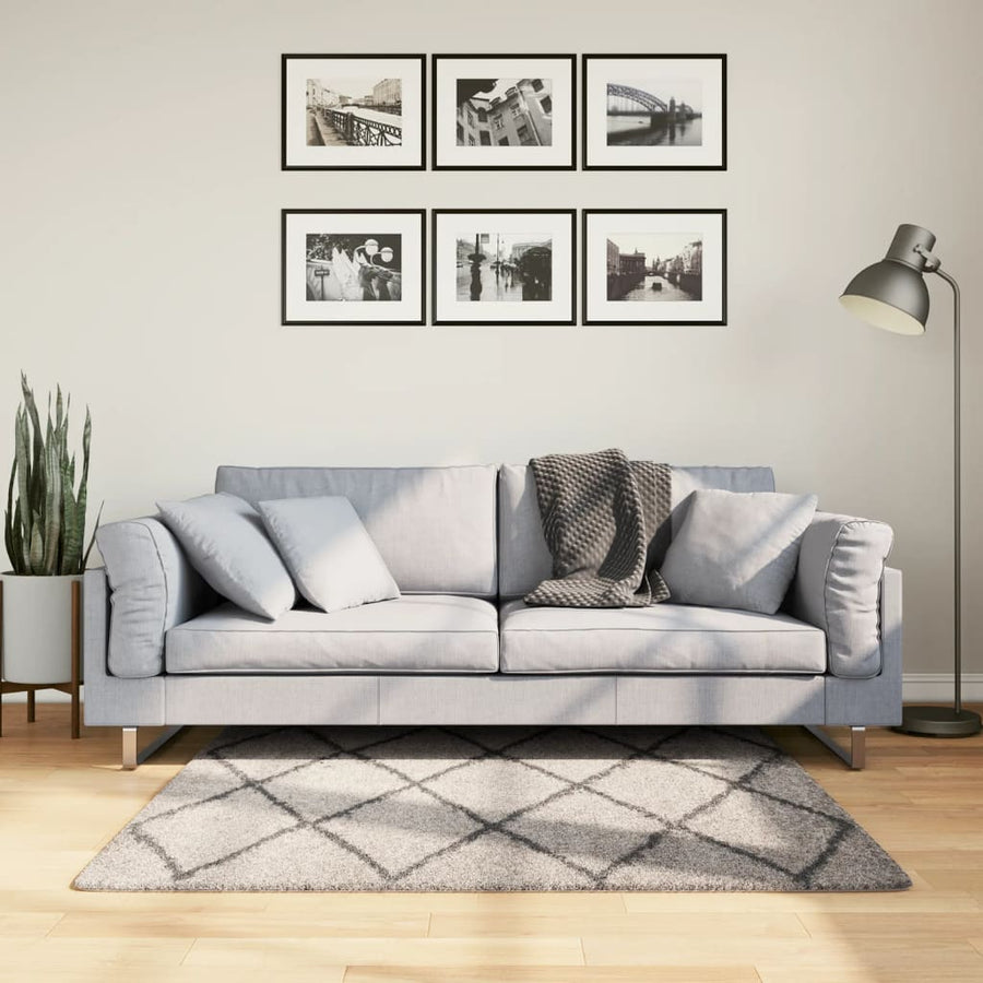 10-Delige Loungeset Met Kussens Poly Rattan Beige Blauw