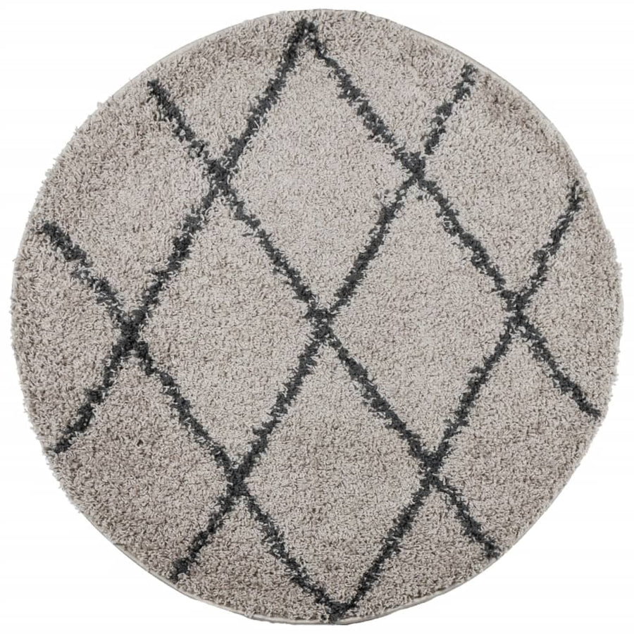 Vloerkleed shaggy hoogpolig modern Ø 100 cm ? 100 cm