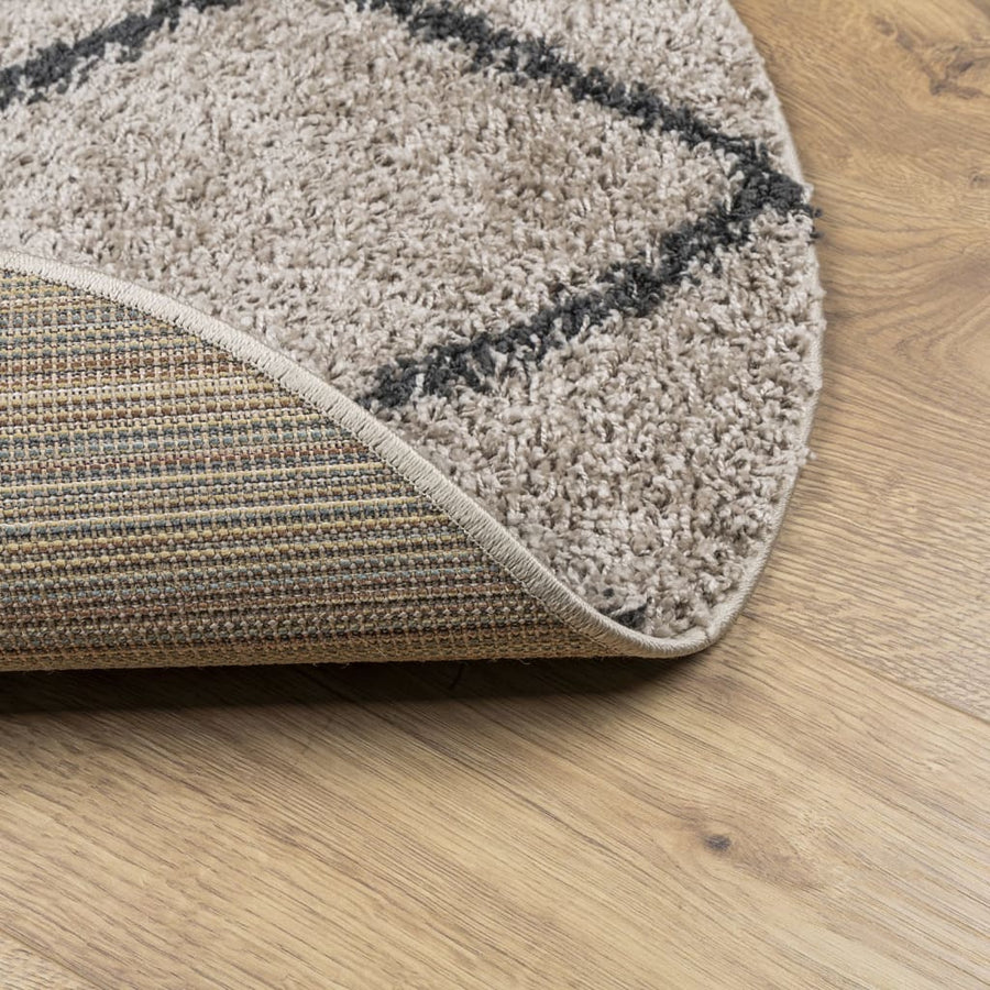 Vloerkleed shaggy hoogpolig modern Ø 100 cm ? 100 cm