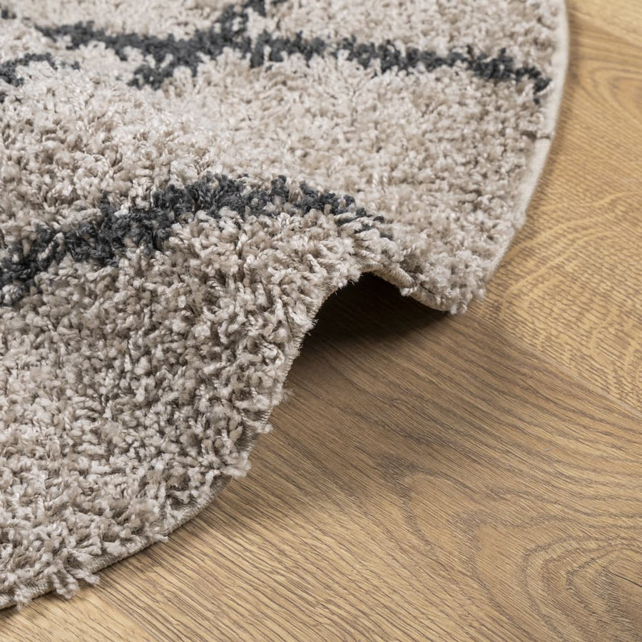 Vloerkleed shaggy hoogpolig modern Ø 100 cm ? 100 cm