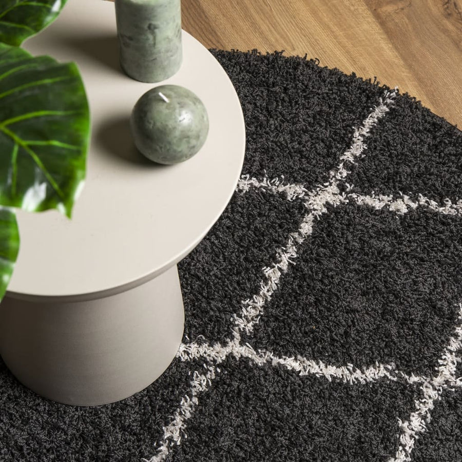 Vloerkleed shaggy hoogpolig modern Ø 280 cm ? 280 cm