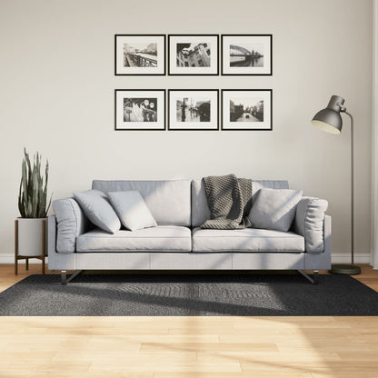 Vloerkleed IZA laagpolig Scandinavisch 100x200 cm antraciet