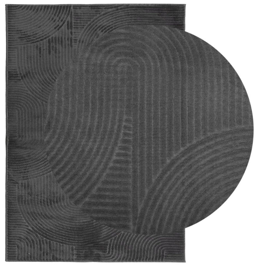 Vloerkleed Iza Laagpolig Scandinavisch 120X170 Cm Antraciet