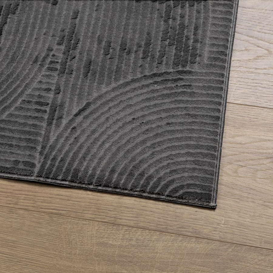 Vloerkleed Iza Laagpolig Scandinavisch 120X170 Cm Antraciet
