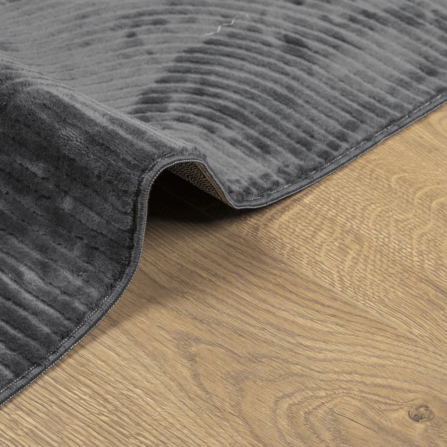 Vloerkleed Iza Laagpolig Scandinavisch 120X170 Cm Antraciet