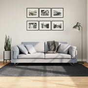 Vloerkleed 140x200 cm antraciet laagpolig polyester