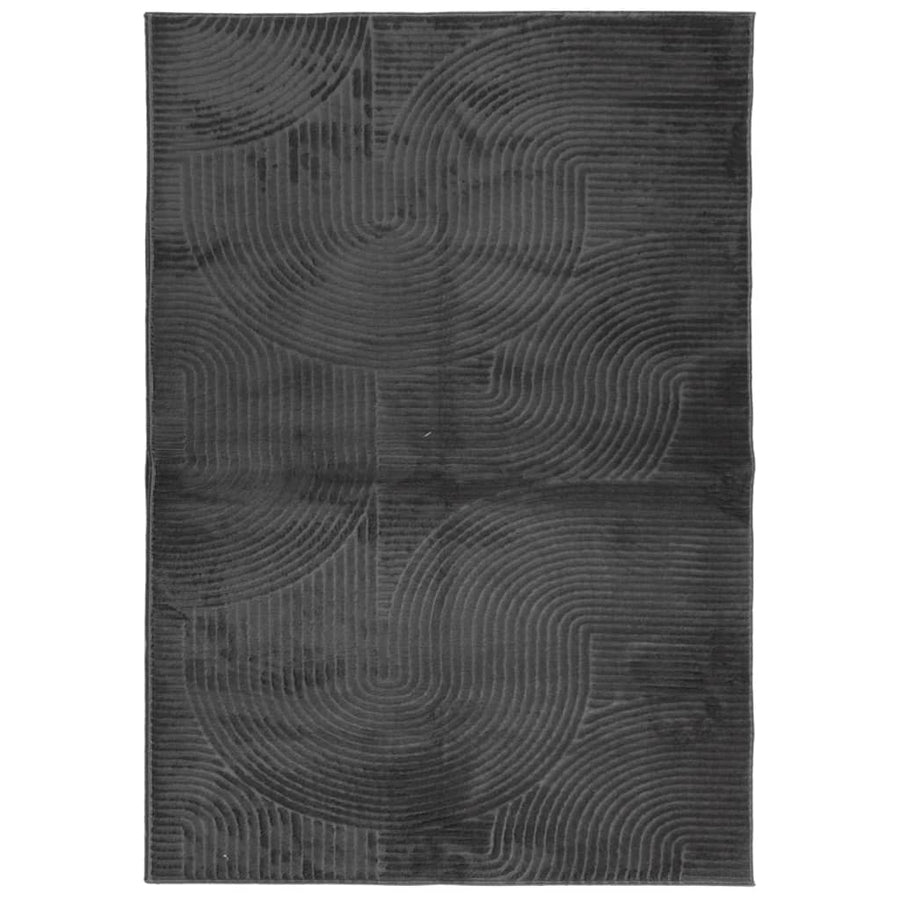 Vloerkleed Iza Laagpolig Scandinavisch 160 x 230 cm Antraciet