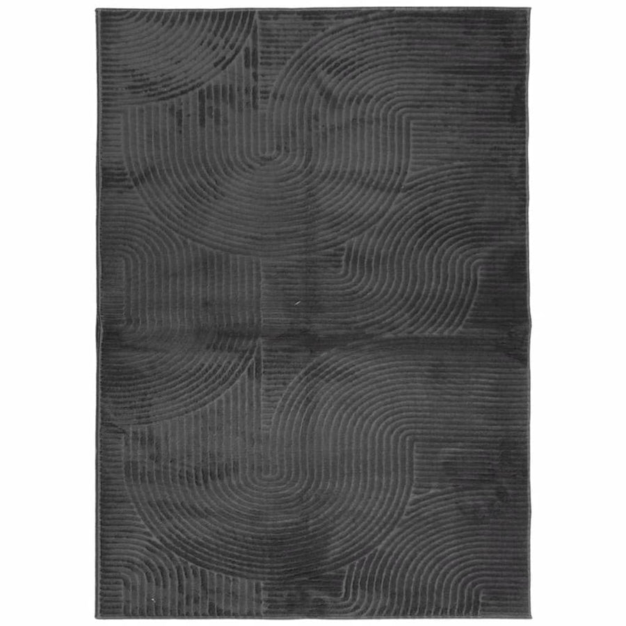 Vloerkleed Iza Laagpolig Scandinavisch 240 x 340 cm Antraciet