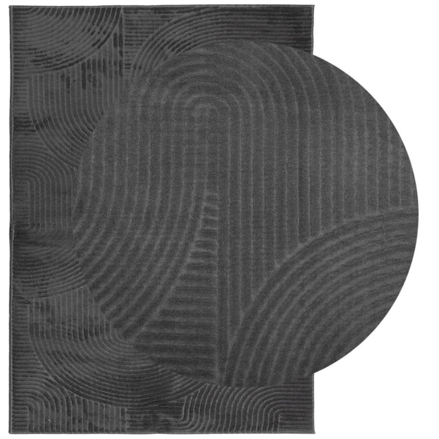 Vloerkleed Iza Laagpolig Scandinavisch 240 x 340 cm Antraciet