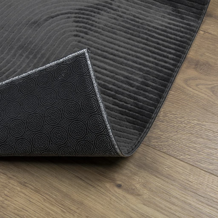 Vloerkleed Iza Laagpolig Scandinavisch 240 x 340 cm Antraciet