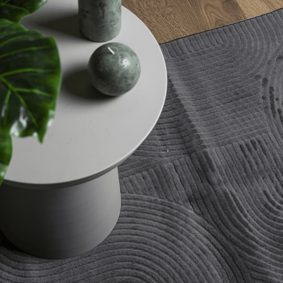 Vloerkleed Iza Laagpolig Scandinavisch 240 x 340 cm Antraciet