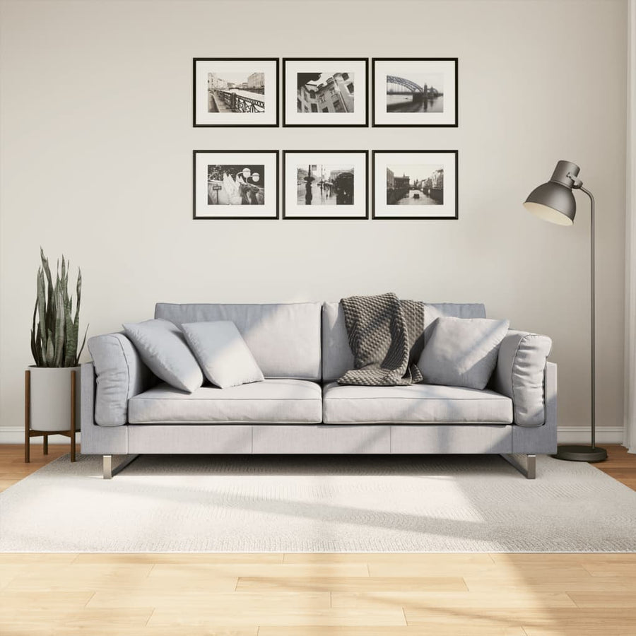 10-Delige Loungeset Met Kussens Poly Rattan Beige Blauw