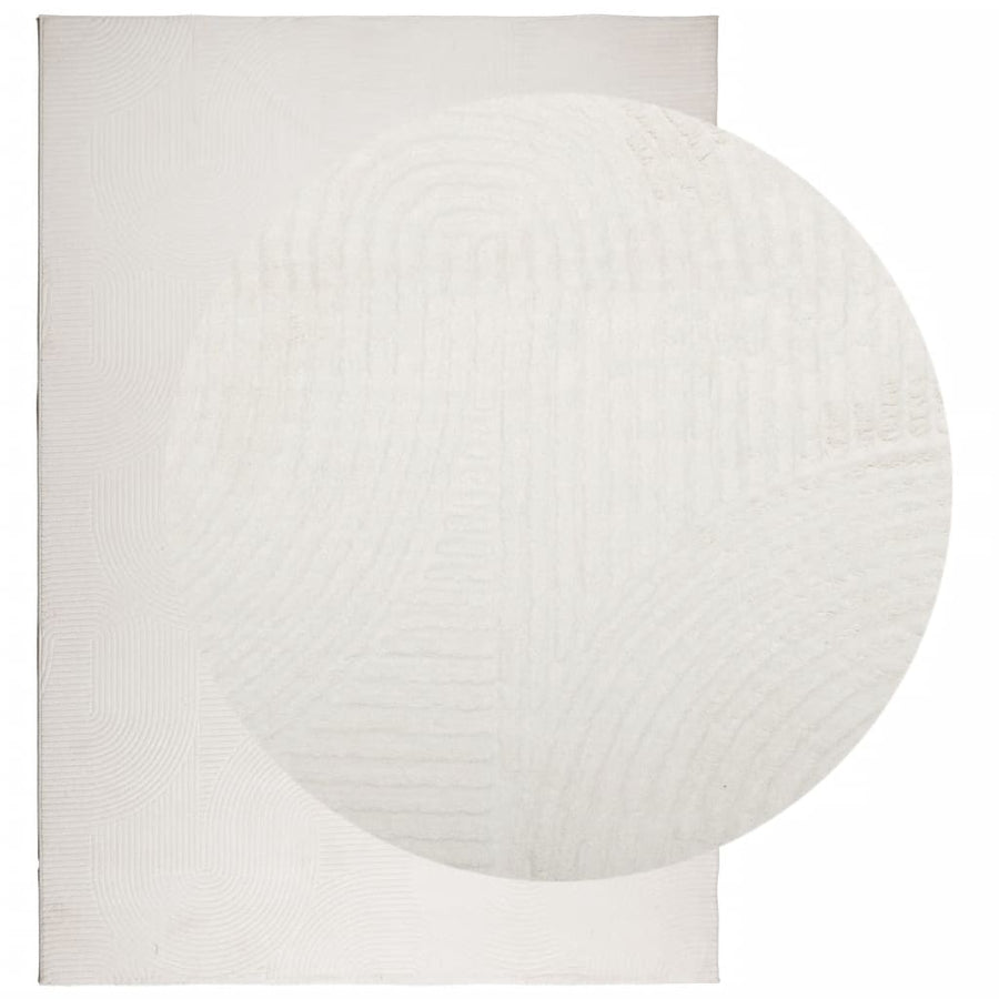 Vloerkleed Iza Laagpolig Scandinavisch Kleurig 160 x 230 cm Crème