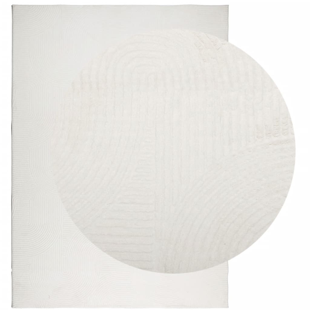 Vloerkleed Iza Laagpolig Scandinavisch Kleurig 240 x 340 cm Crème