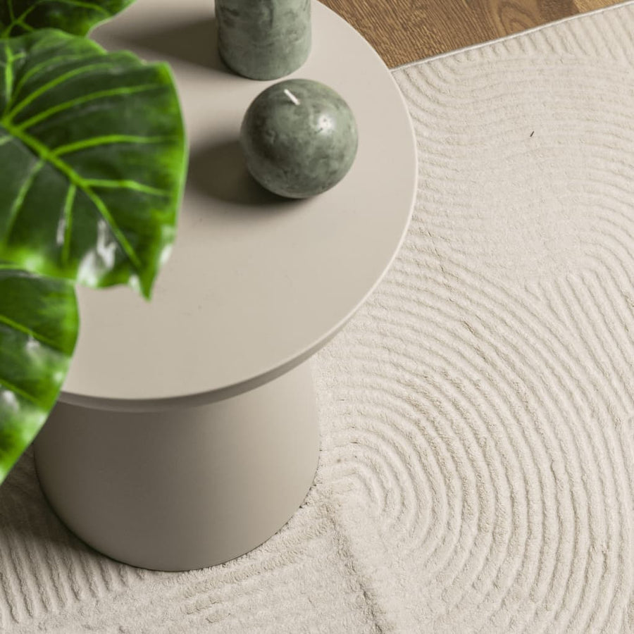 Vloerkleed Iza Laagpolig Scandinavisch Kleurig 240 x 340 cm Crème