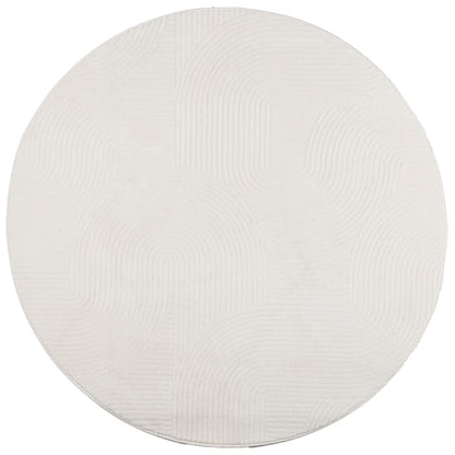 Vloerkleed Iza Laagpolig Scandinavisch Kleurig Ø 120 cm Crème