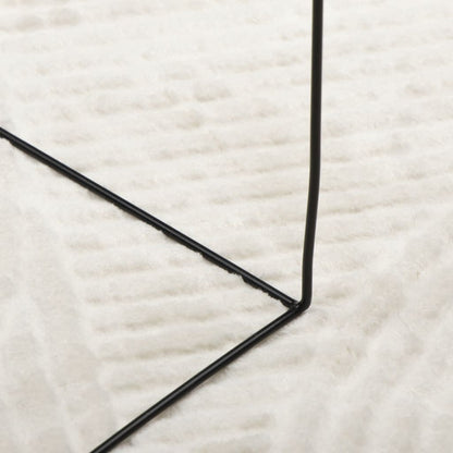 Vloerkleed Iza Laagpolig Scandinavisch Kleurig Ø 120 cm Crème