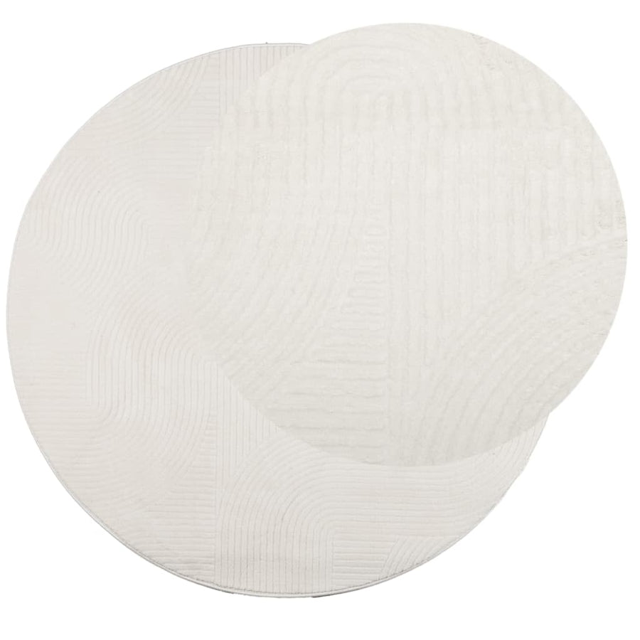 Vloerkleed Iza Laagpolig Scandinavisch Ø 160 Cm Kleurig ? 160 cm Crème