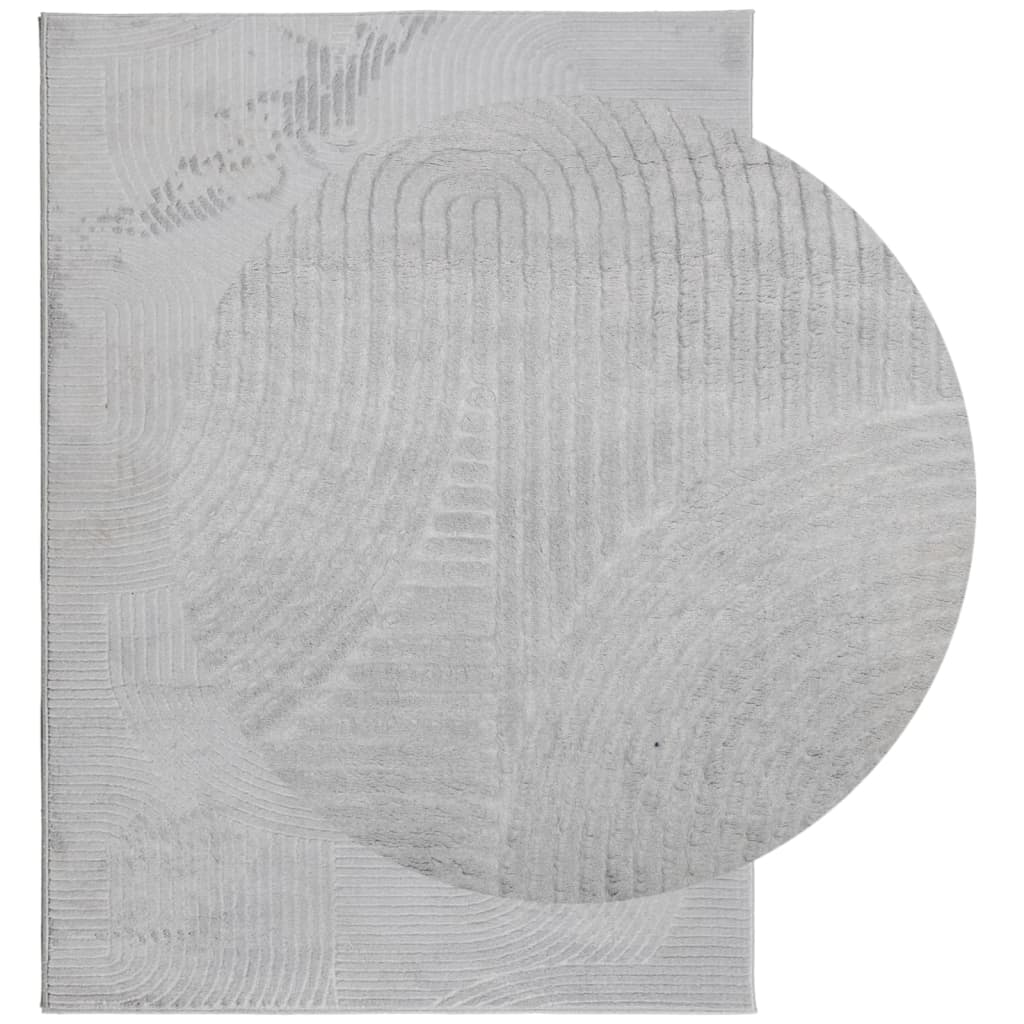 Vloerkleed Iza Laagpolig Scandinavisch 240 x 340 cm Grijs