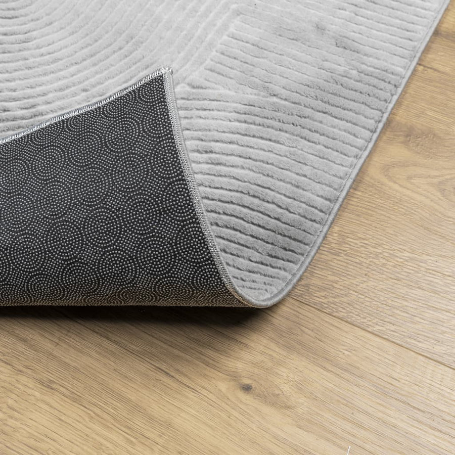 Vloerkleed Iza Laagpolig Scandinavisch 240 x 340 cm Grijs