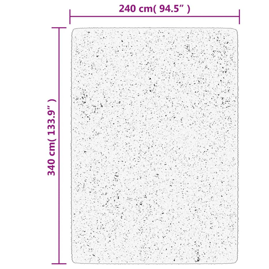 Vloerkleed Iza Laagpolig Scandinavisch 240 x 340 cm Grijs