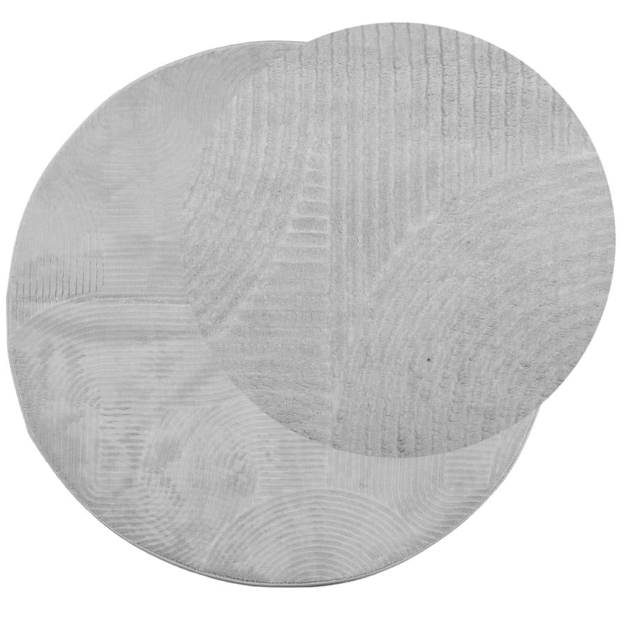 Vloerkleed Iza Laagpolig Scandinavisch Ø 80 Cm ? 80 cm Grijs