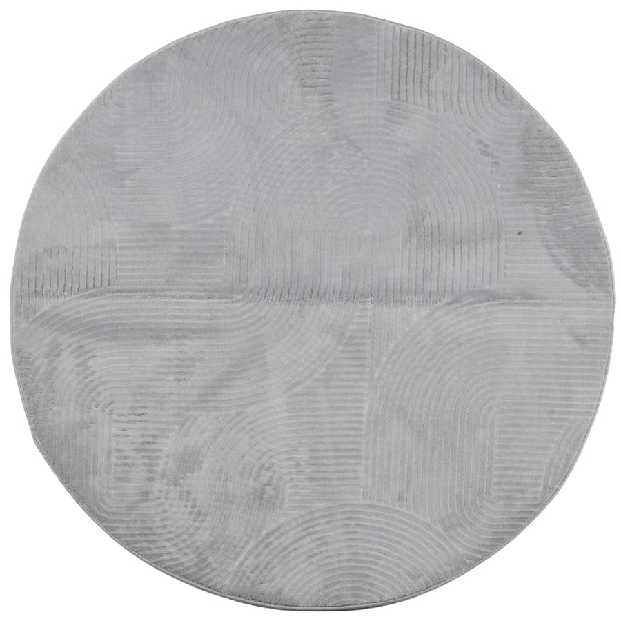 Vloerkleed Iza Laagpolig Scandinavisch Ø 100 Cm ? 100 cm Grijs