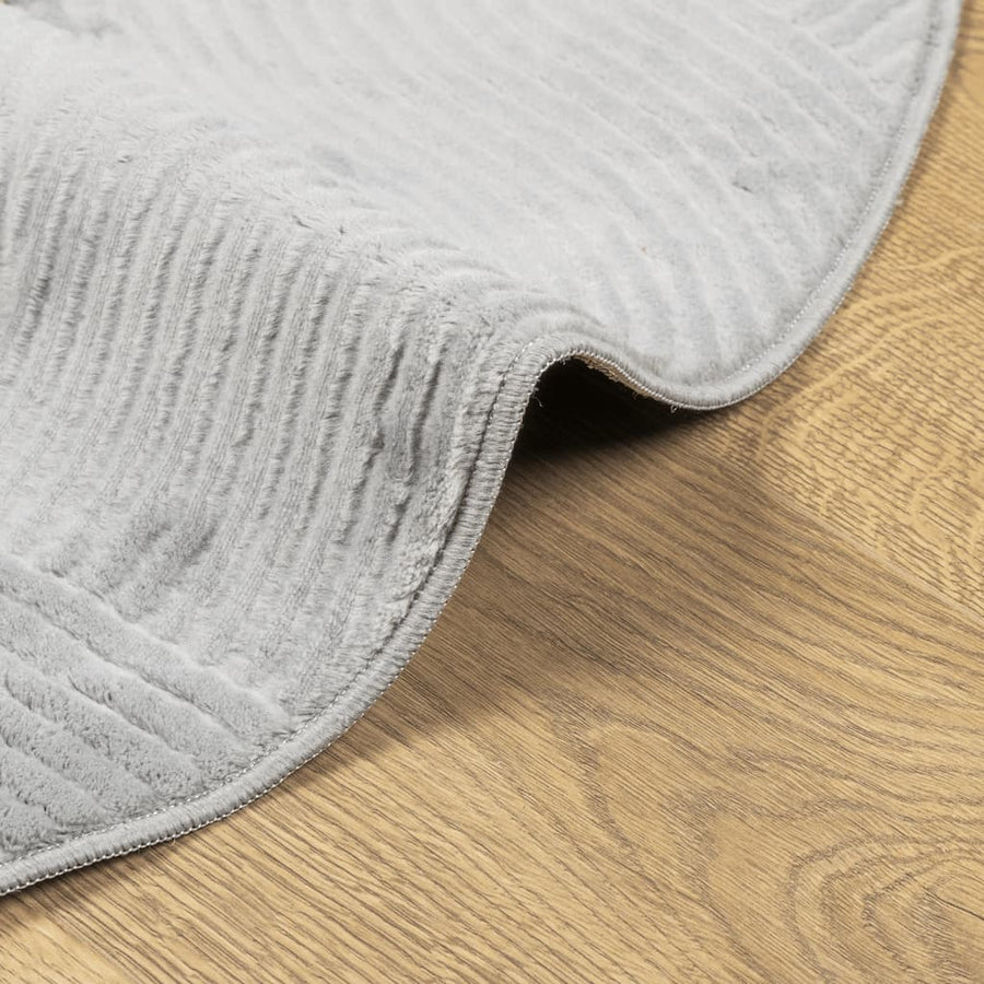 Vloerkleed Iza Laagpolig Scandinavisch Ø 100 Cm ? 100 cm Grijs