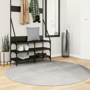 Vloerkleed rond Ø 160 cm grijs polyester