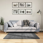 Vloerkleed 120x120 cm antraciet laagpolig