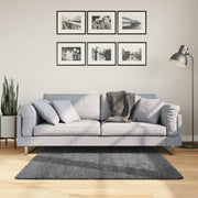Vloerkleed 120x120 cm antraciet laagpolig