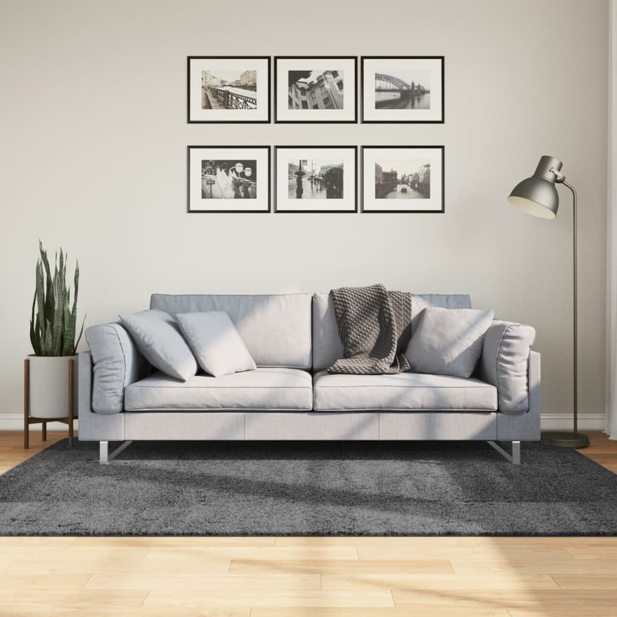 Vloerkleed Oviedo Laagpolig 140X200 Cm Antracietkleurig Donkerbruin