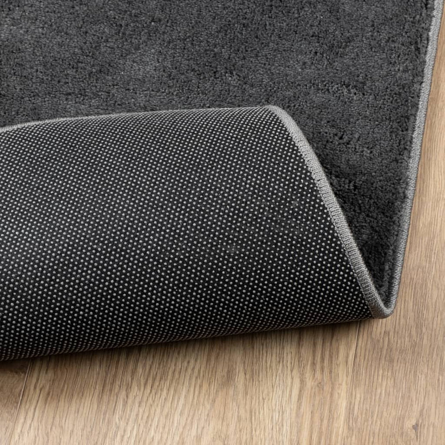 Vloerkleed Oviedo Laagpolig 160X230 Cm Antracietkleurig Donkerbruin