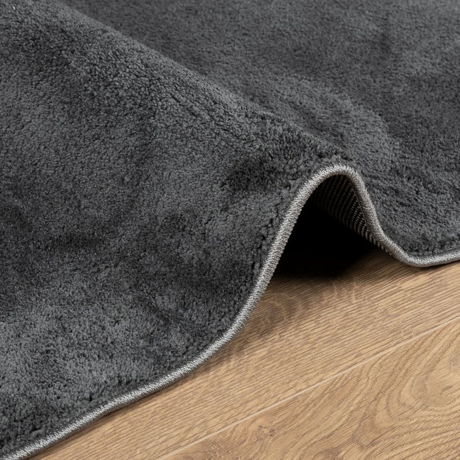 Vloerkleed Oviedo Laagpolig 240X340 Cm Antracietkleurig