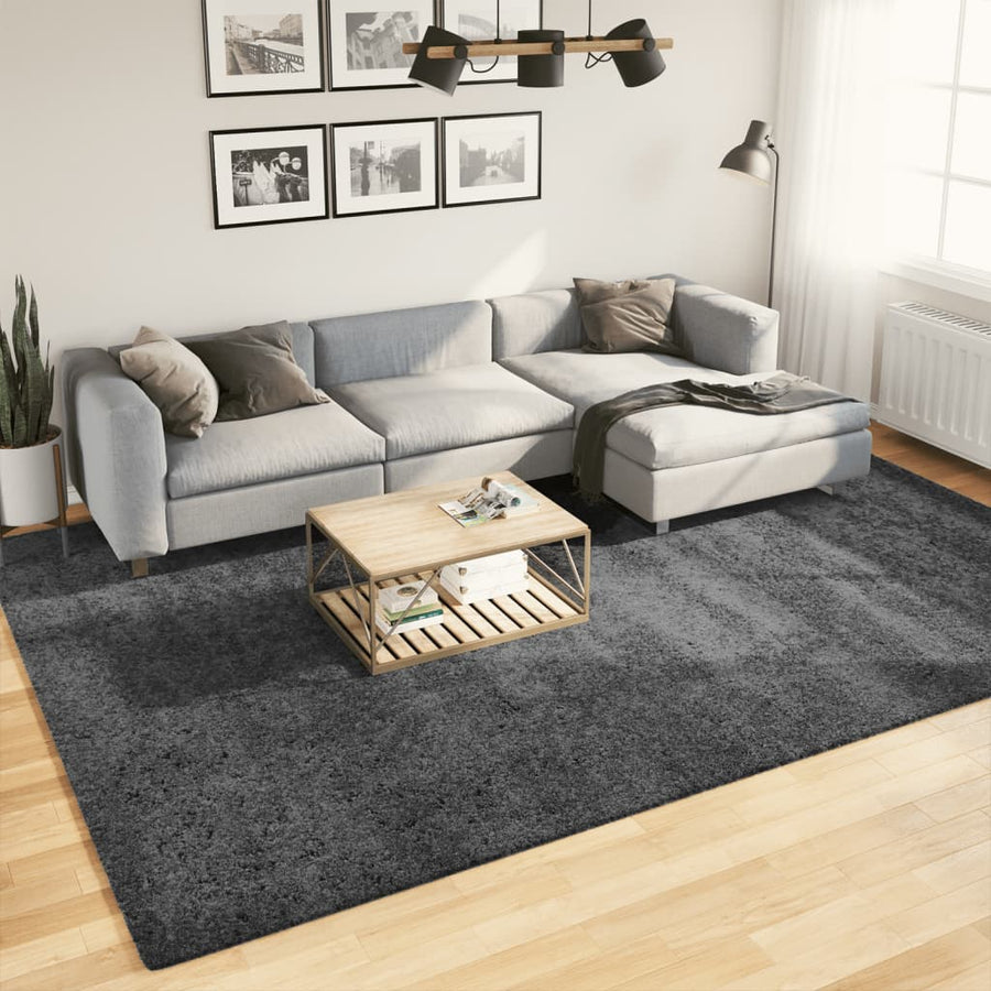 Vloerkleed Oviedo Laagpolig 240X340 Cm Antracietkleurig