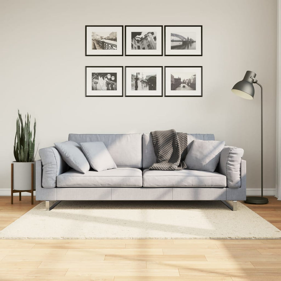 Vloerkleed Oviedo Laagpolig Beige 120 x 120 cm