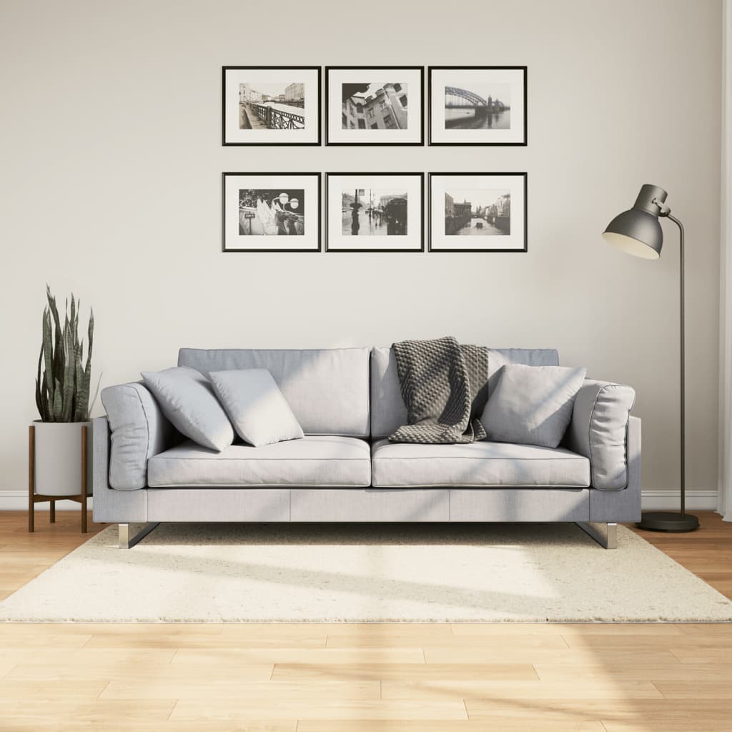 Vloerkleed Oviedo Laagpolig 120 x 170 cm Beige