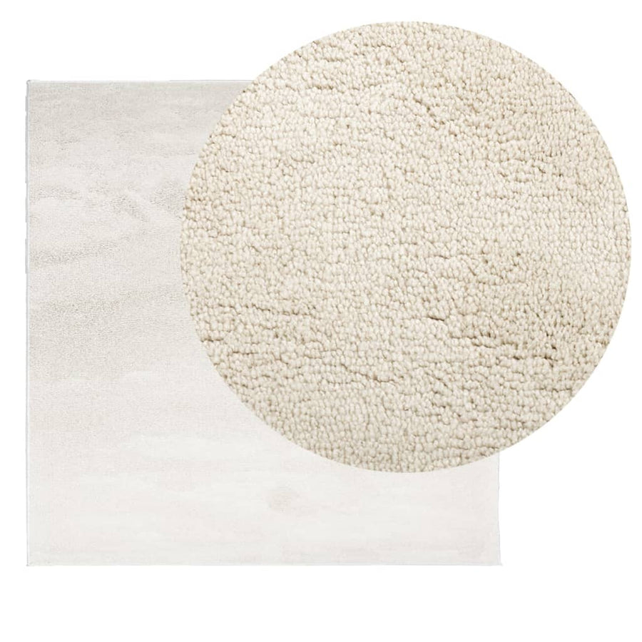 Vloerkleed Oviedo Laagpolig Beige 200 x 200 cm