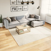 Vloerkleed Oviedo 240x240 cm laagpolig beige